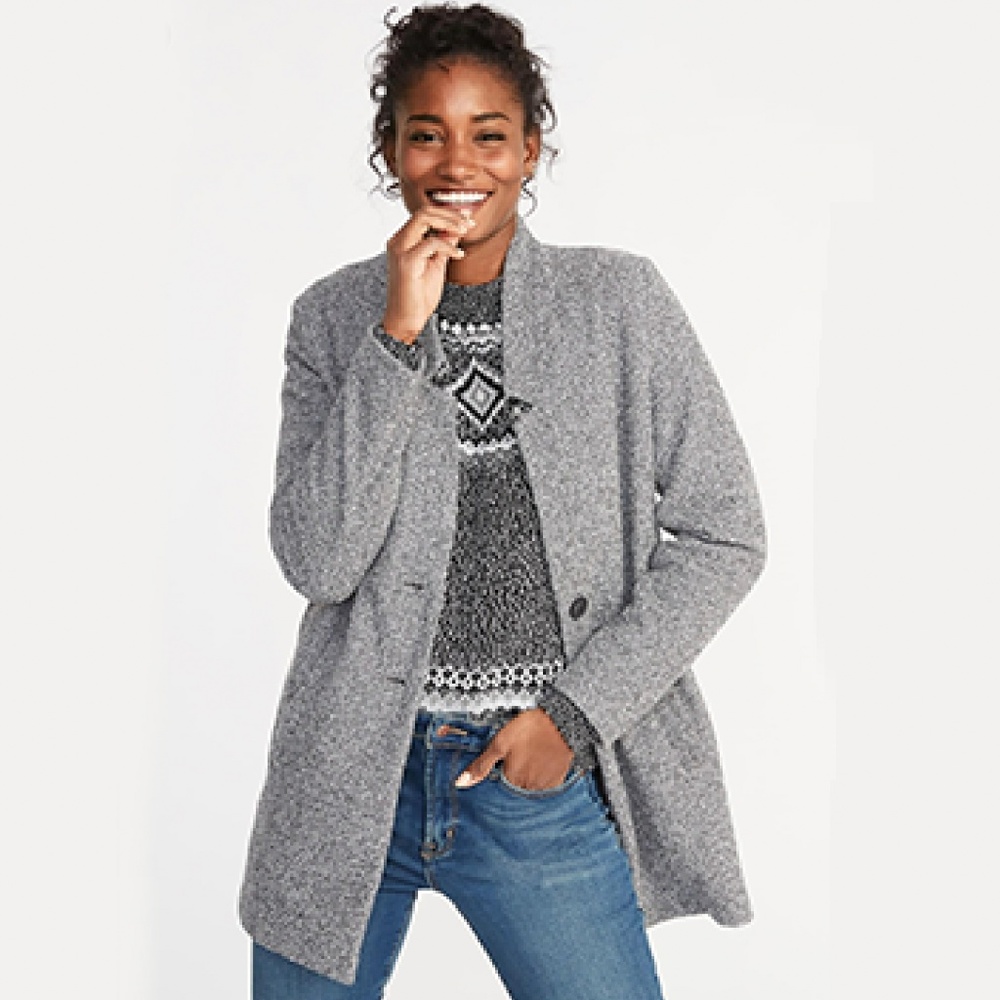Old Navy Boucle Oversized Jacket